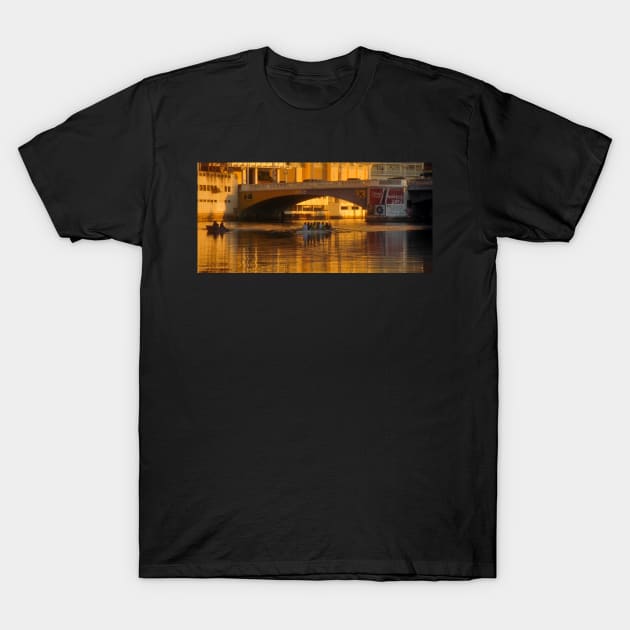 Rowing under the bridge T-Shirt by dltphoto